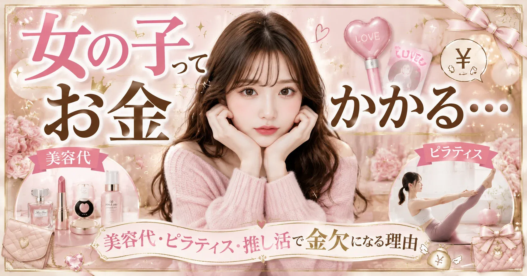 【金欠】女の子ってお金かかる…美容代・ピラティス・推し活で金欠になる理由