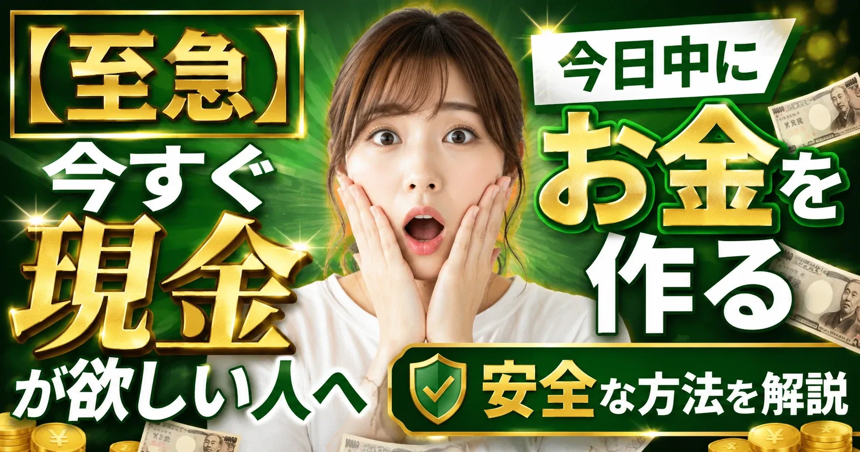 【至急】今すぐ現金が欲しい人へ｜今日中にお金を作る安全な方法を解説