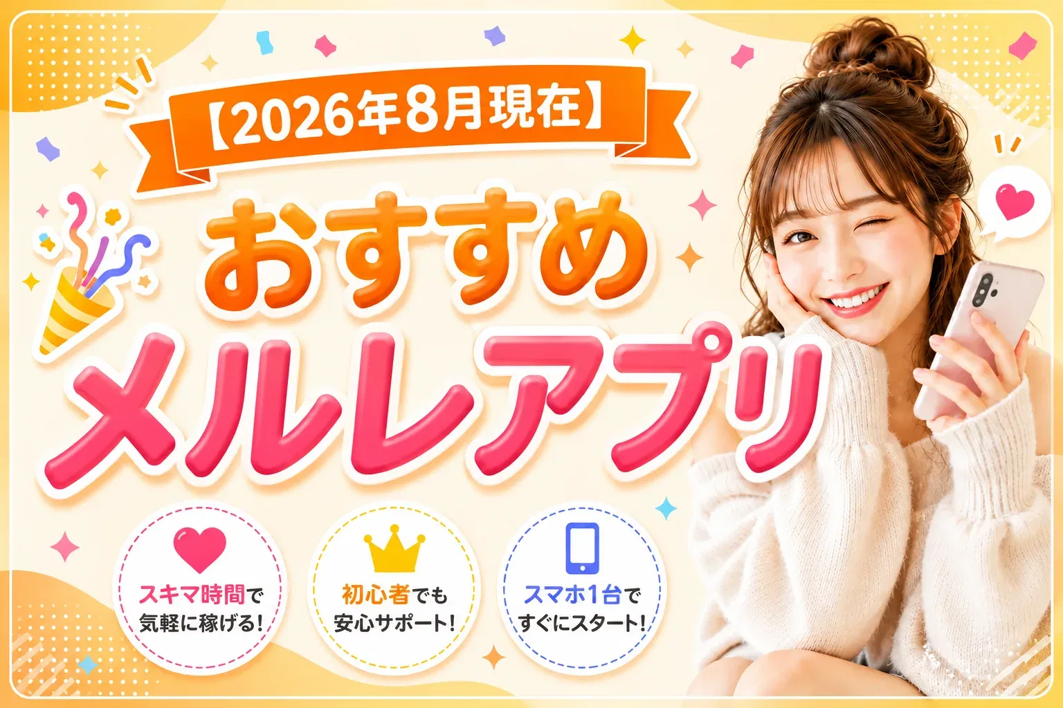 【おすすめ】2026年8月現在のおすすめメルレアプリ｜人気3選